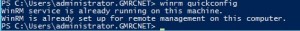 WinRM output