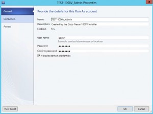 Updating the admin account in SCVMM