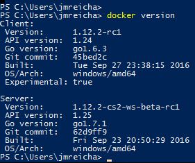 Running containers on Windows